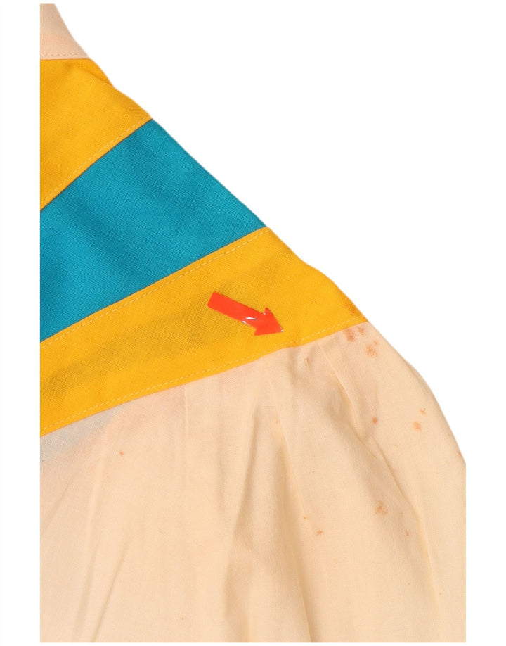 ANTONELLI Womens Bomber Jacket IT 44 Medium Off White Colourblock Cotton