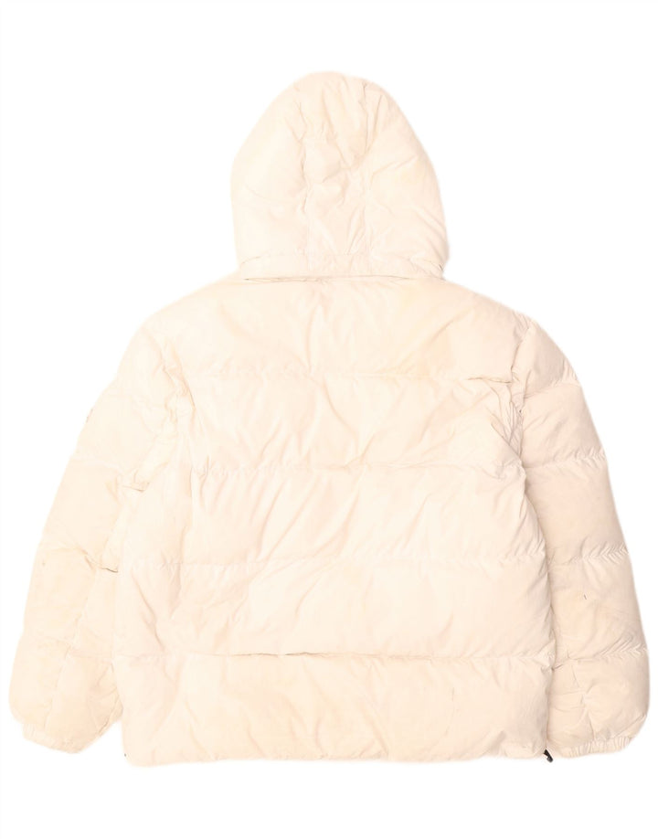 Tommy Hilfiger Mens Graphic Padded Jacket UK 40 Large White Colourblock