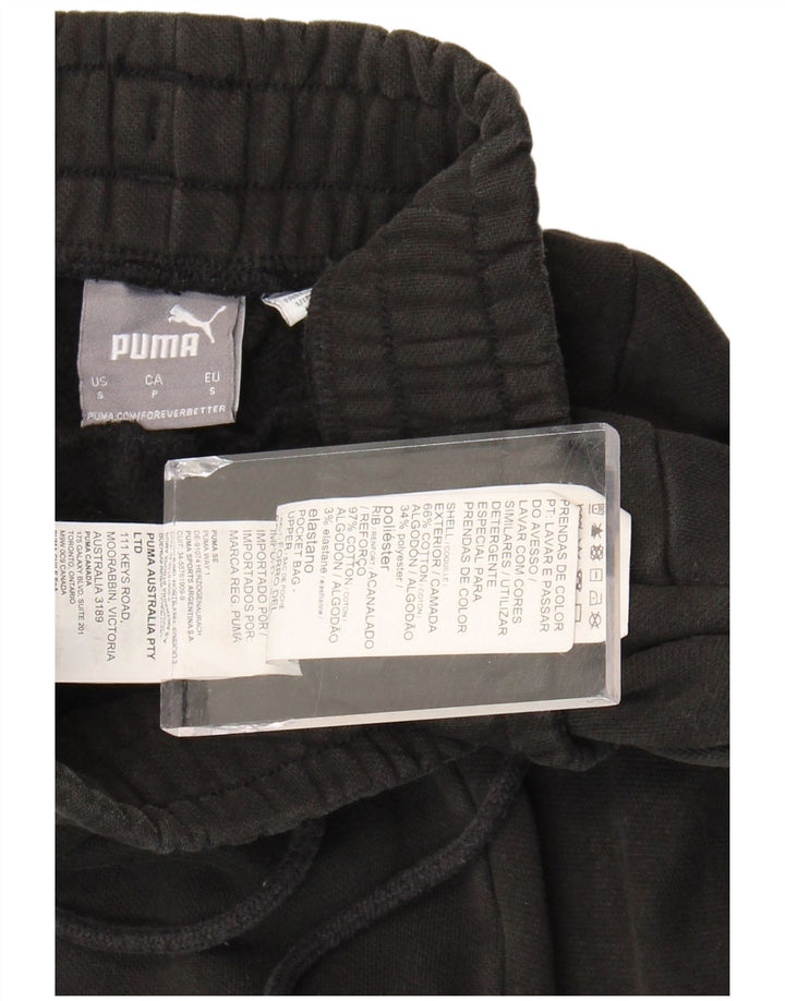 PUMA Mens Tracksuit Trousers Joggers Small  Black Cotton
