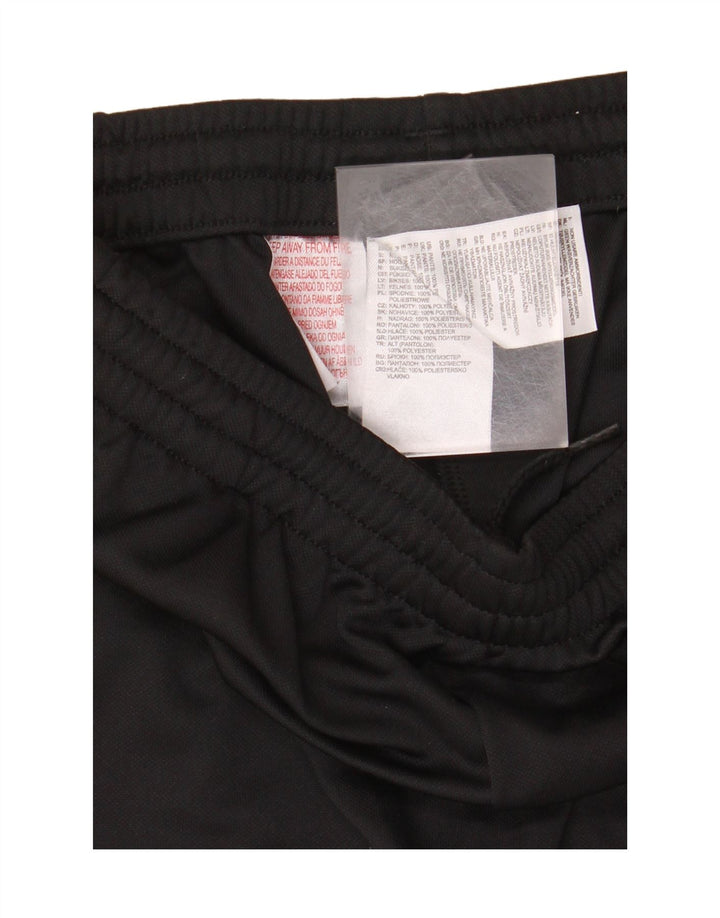 ADIDAS Boys Tracksuit Trousers 13-14 Years Black Polyester