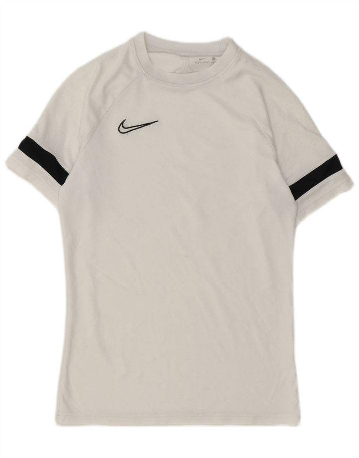 Nike Mens Dri Fit T-Shirt Top Small White Colourblock