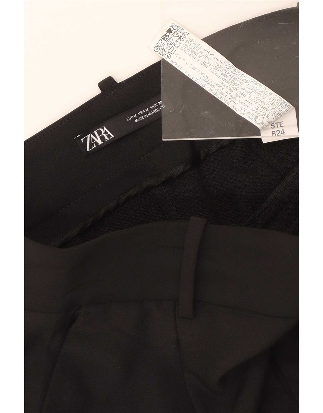 Zara Womens Pegged Chino Shorts Medium W28 Black Polyester