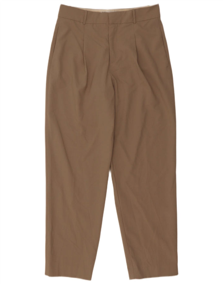 Zara Womens Tapered Suit Trousers Medium W28 L30 Beige Polyester