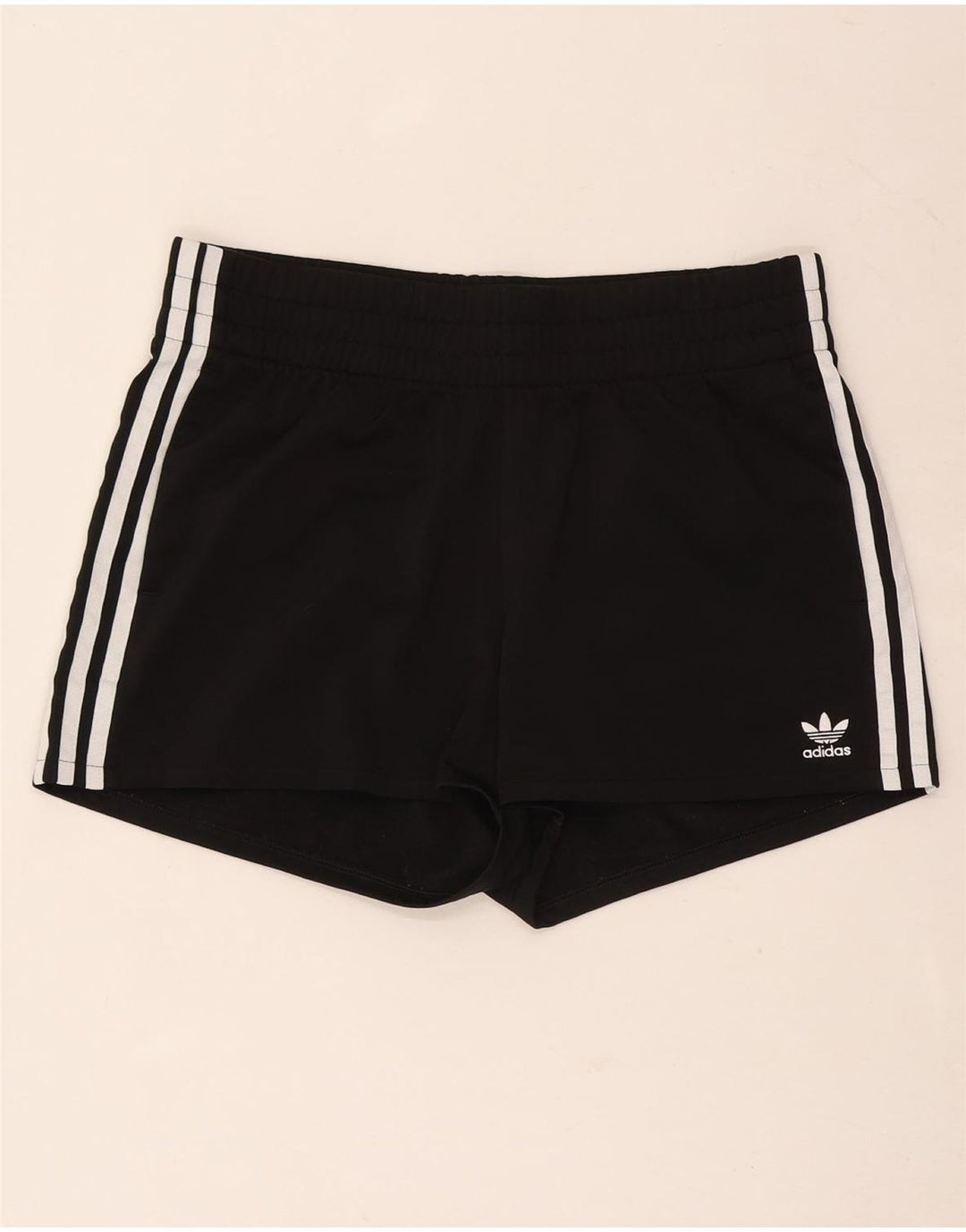 Adidas Womens Sport Shorts UK 14 Medium Black Polyester