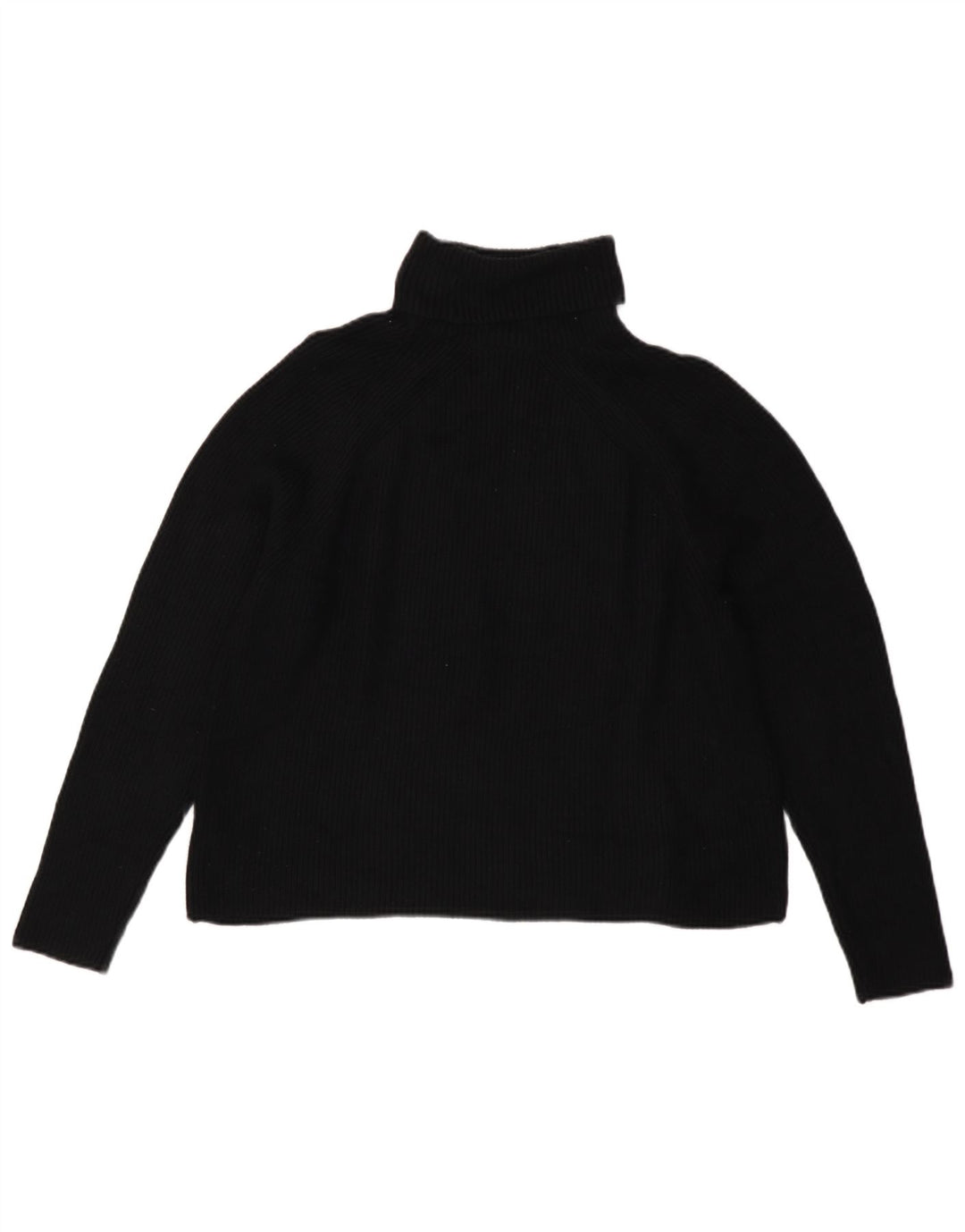 Marks & Spencer Womens Roll Neck Jumper Sweater UK 16 Large Black Viscose
