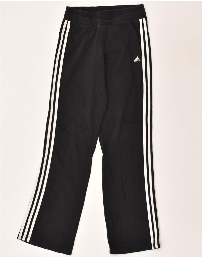 ADIDAS Girls Tracksuit Trousers 13-14 Years Black Cotton | Vintage Adidas | Thrift | Second-Hand Adidas | Used Clothing | Messina Hembry 