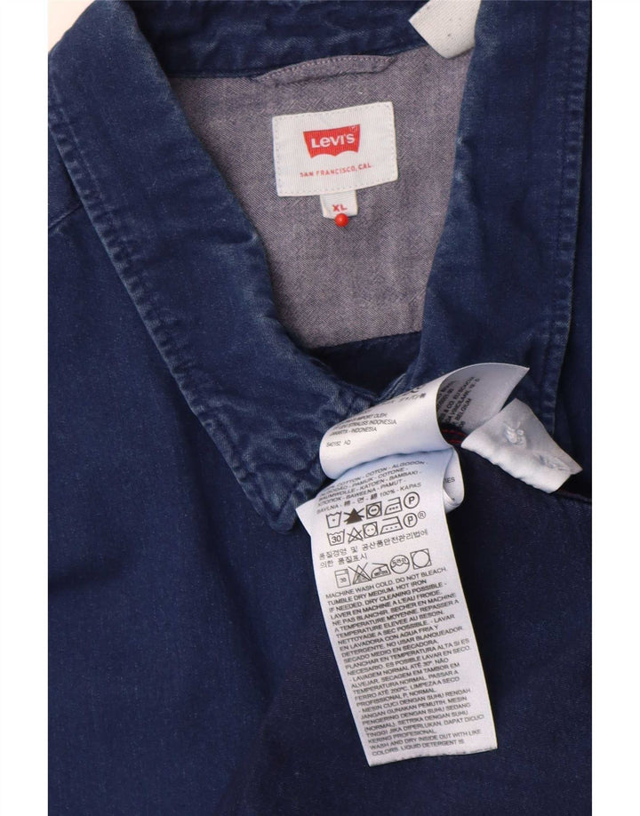 Levi's Boys Denim Shirt 15-16 Years XL Navy Blue Cotton