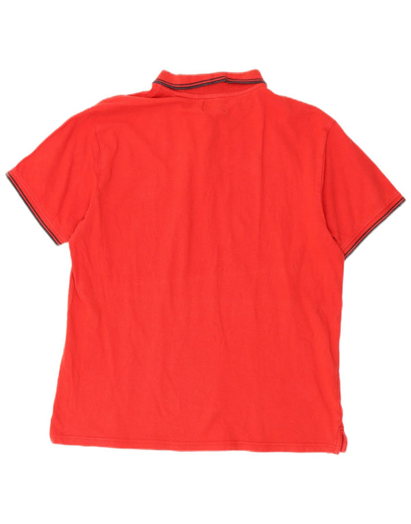 Coveri Mens Polo Shirt Medium Red Cotton