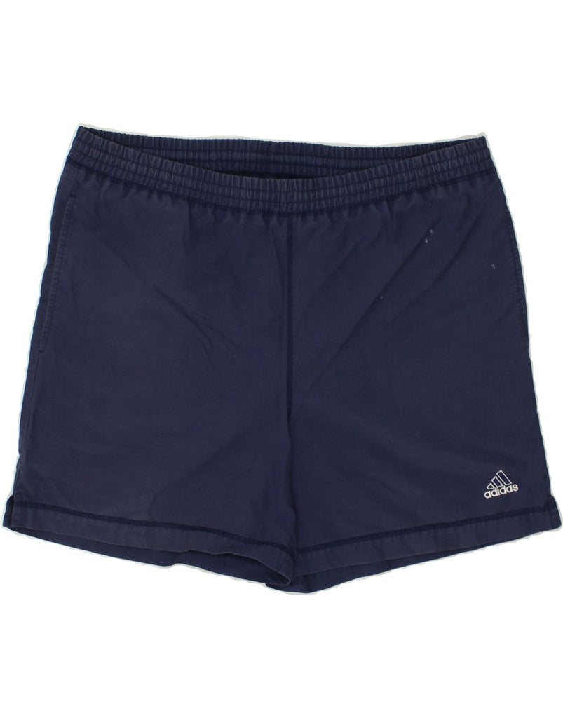 ADIDAS Mens Sport Shorts Large Navy Blue Polyester | Vintage Adidas | Thrift | Second-Hand Adidas | Used Clothing | Messina Hembry 