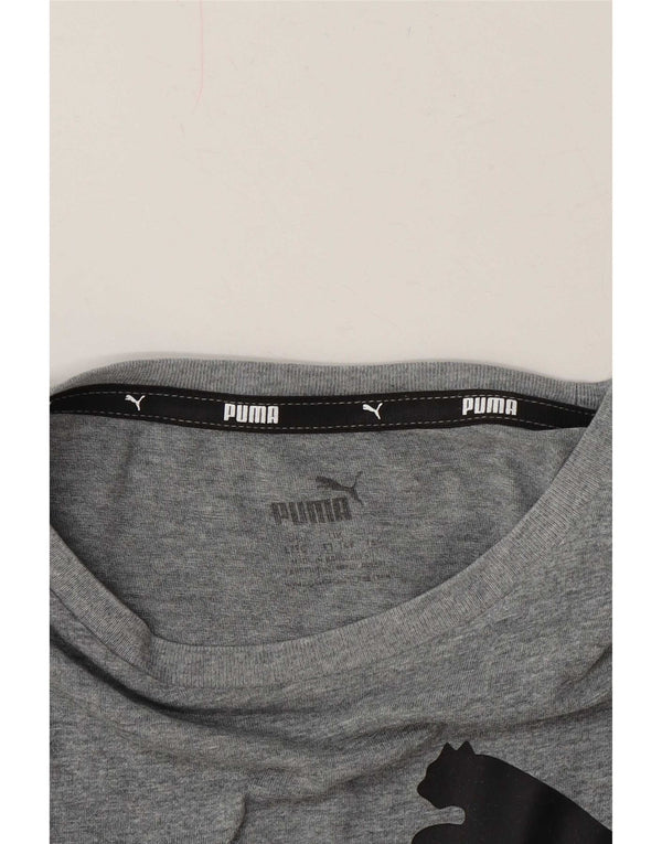 Puma Boys Graphic T-Shirt Top 13-14 Years Grey