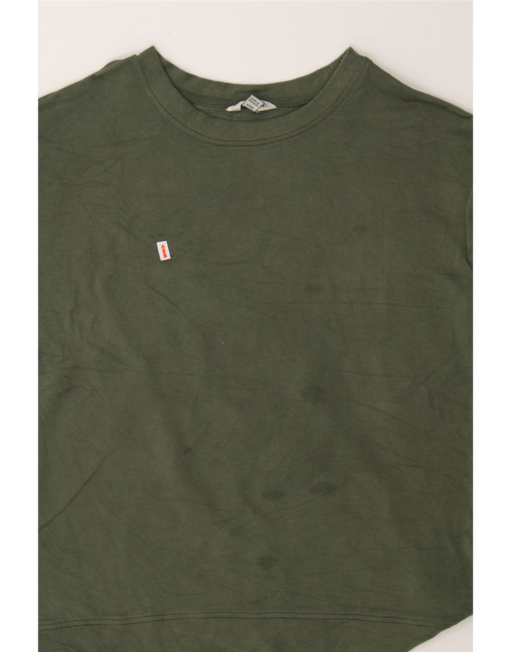 ORVIS Womens Sweatshirt Jumper UK 14 Medium Khaki Modal Vintage Orvis and Second-Hand Orvis from Messina Hembry 