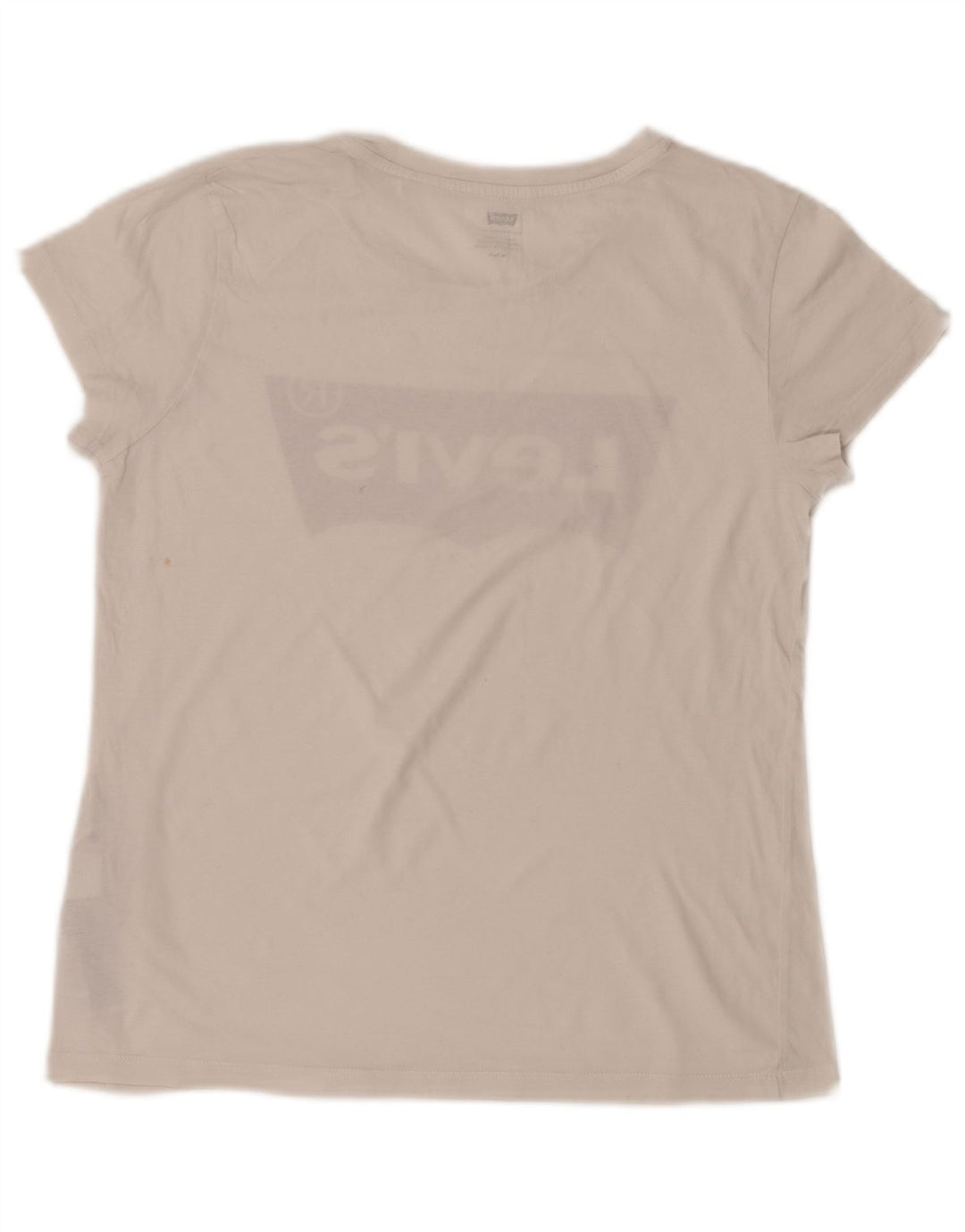 LEVI'S Womens Graphic T-Shirt Top UK 12 Medium White Cotton