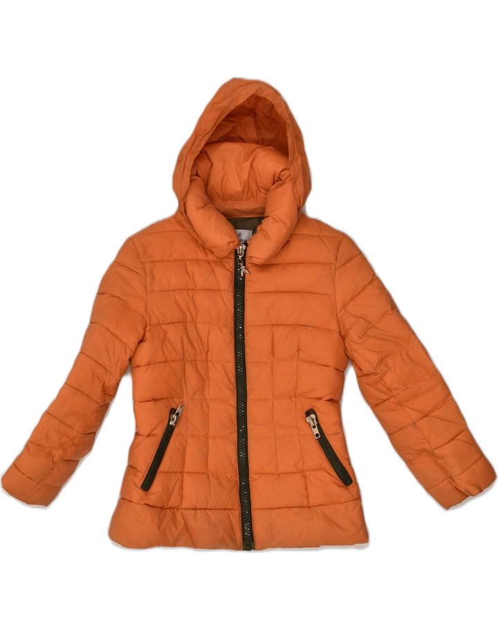 PATRIZIA PEPE Girls Hooded Padded Jacket 5-6 Years Medium Medium Orange Nylon | Vintage Patrizia Pepe | Thrift | Second-Hand Patrizia Pepe | Used Clothing | Messina Hembry 