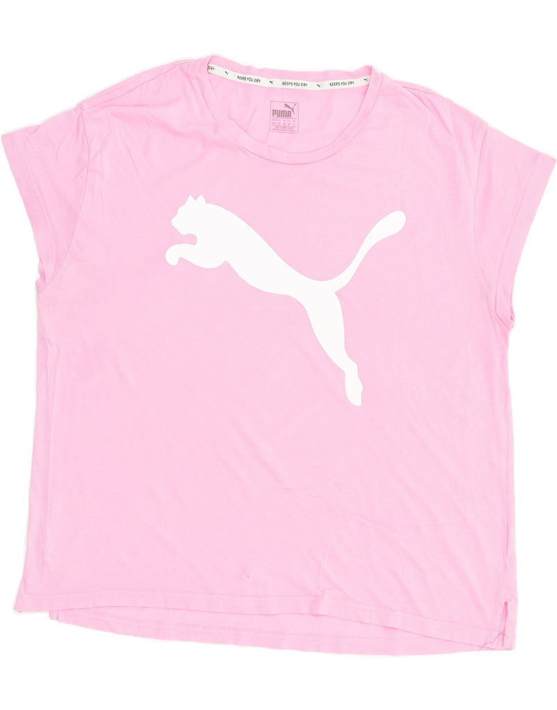 PUMA Womens Graphic T-Shirt Top UK 16 Large Pink | Vintage Puma | Thrift | Second-Hand Puma | Used Clothing | Messina Hembry 