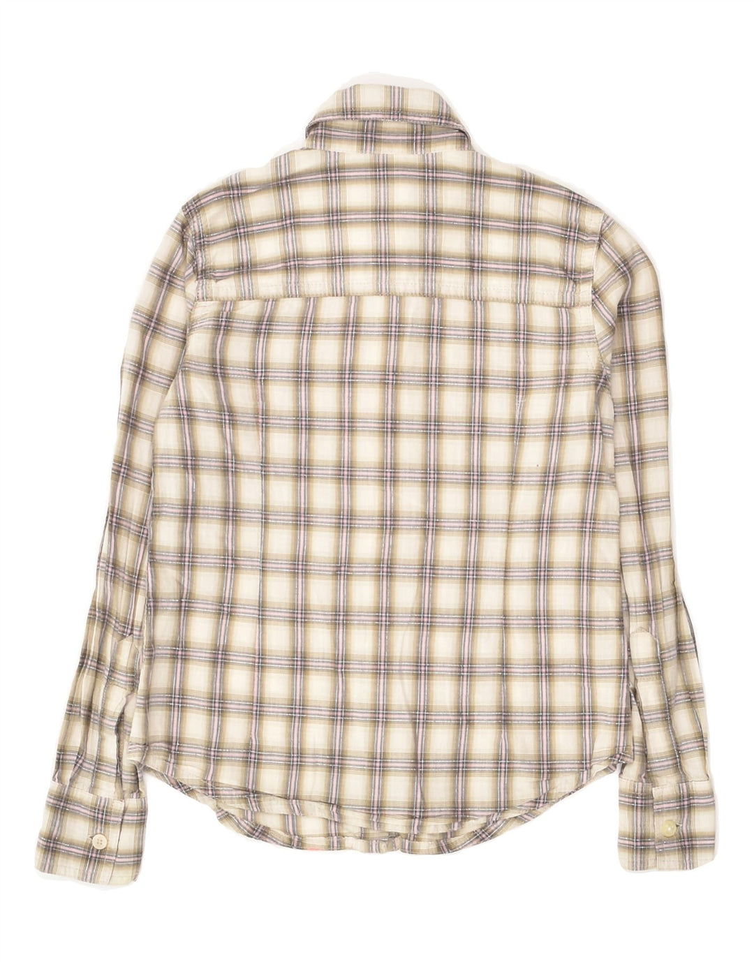 GAP Girls Shirt 4-5 Years Small Beige Check Cotton | Vintage Gap | Thrift | Second-Hand Gap | Used Clothing | Messina Hembry 