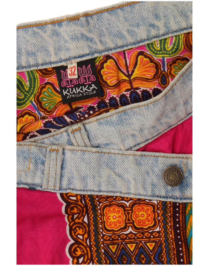 Levi's Womens Asymmetric Wrap Skirt W32 Large Pink Geometric Cotton