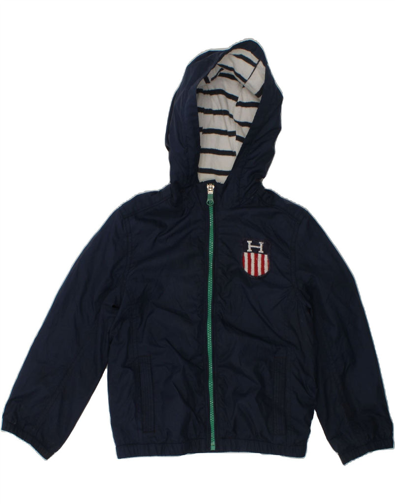 TOMMY HILFIGER Boys Hooded Rain Jacket 3-4 Years Navy Blue Polyester | Vintage Tommy Hilfiger | Thrift | Second-Hand Tommy Hilfiger | Used Clothing | Messina Hembry 