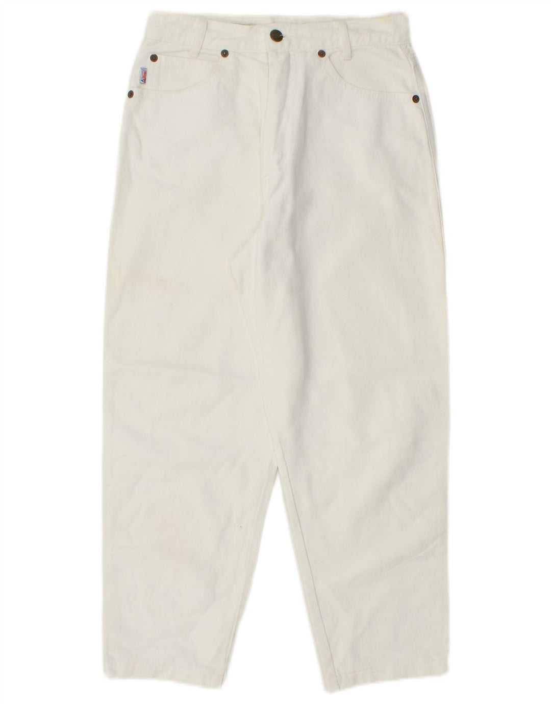 ENRICO COVERI Womens Cropped Trousers W26 L23 White Cotton