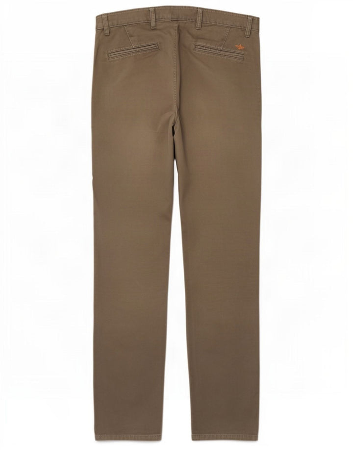 Dockers Mens Alpha Slim Jeans W34 L34 Brown Cotton