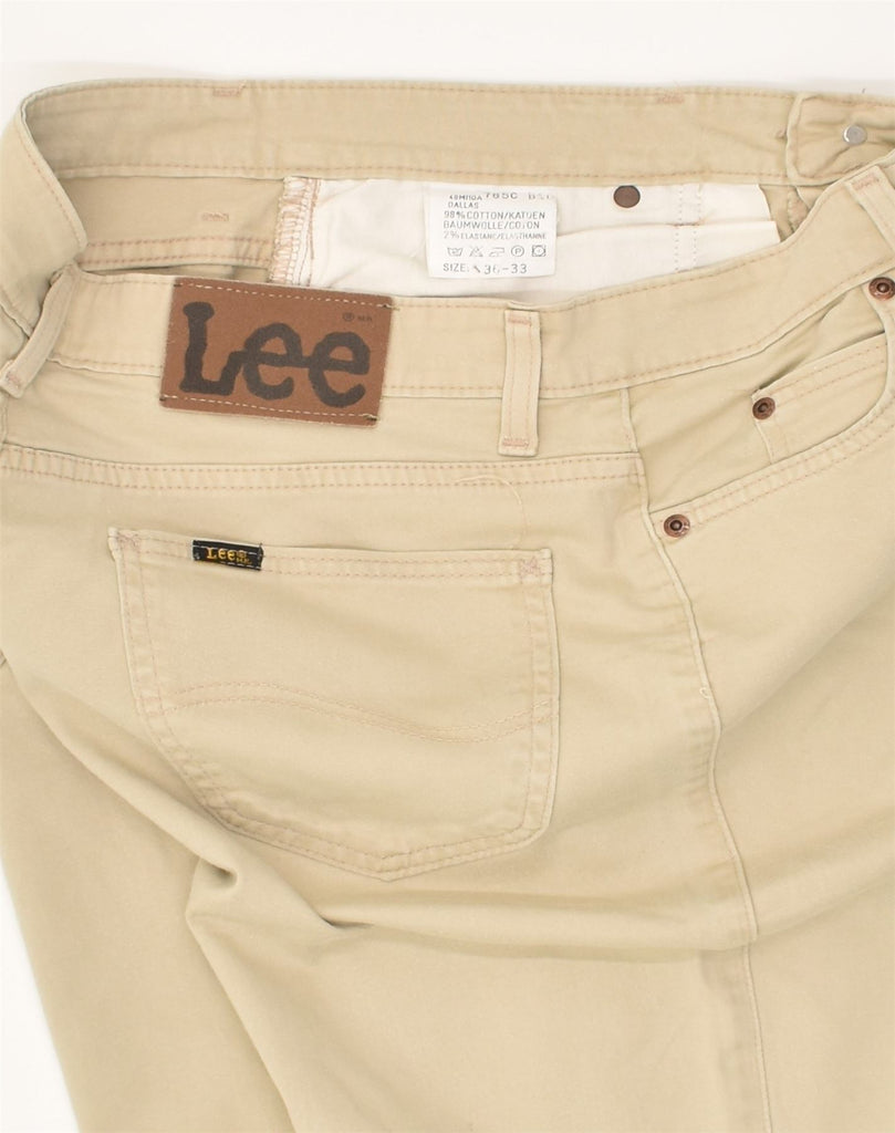 LEE Mens Slim Chino Trousers W36 L33 Beige Cotton | Vintage Lee | Thrift | Second-Hand Lee | Used Clothing | Messina Hembry 