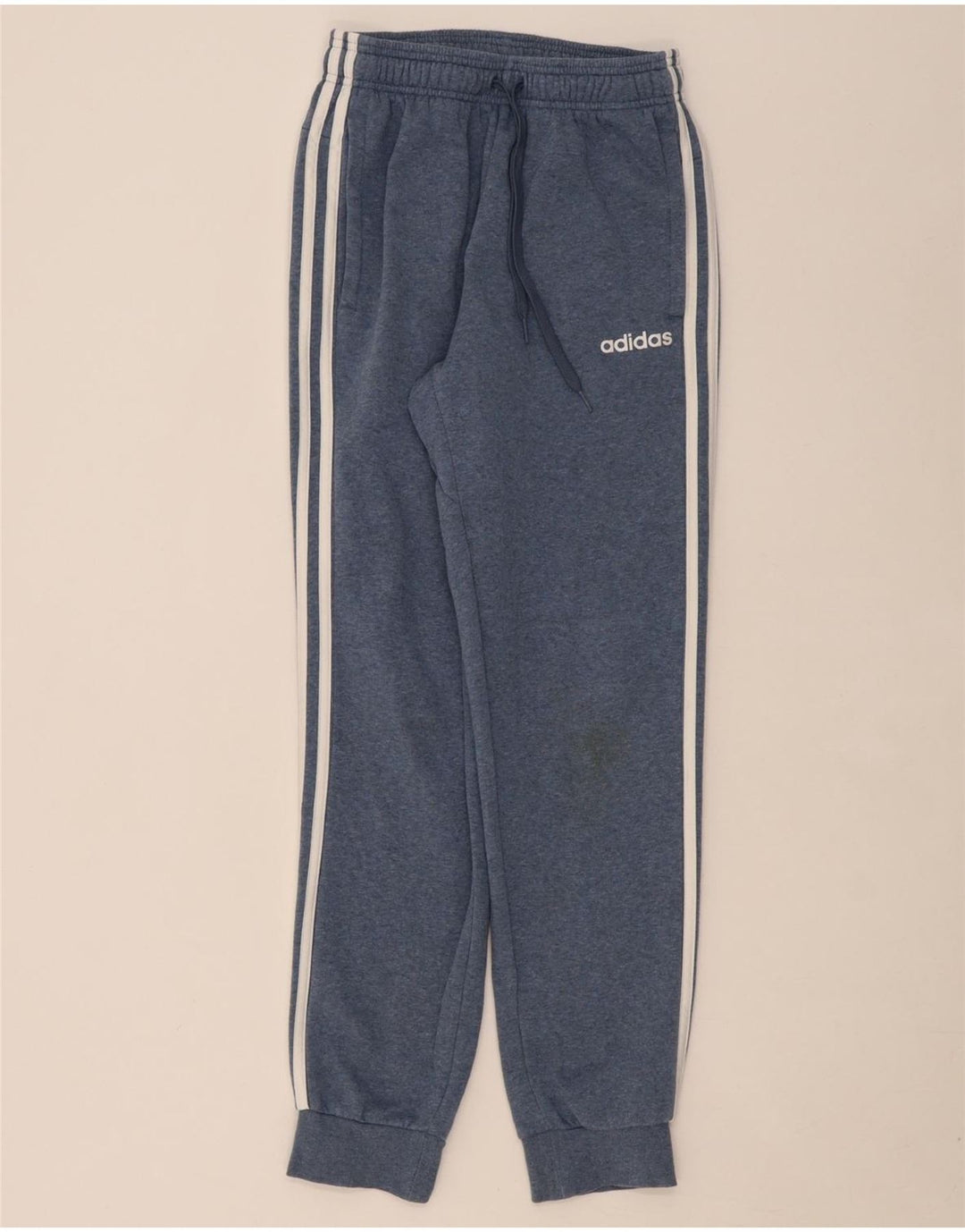 ADIDAS Mens Tracksuit Trousers Joggers Small Blue Cotton Vintage Adidas and Second-Hand Adidas from Messina Hembry 