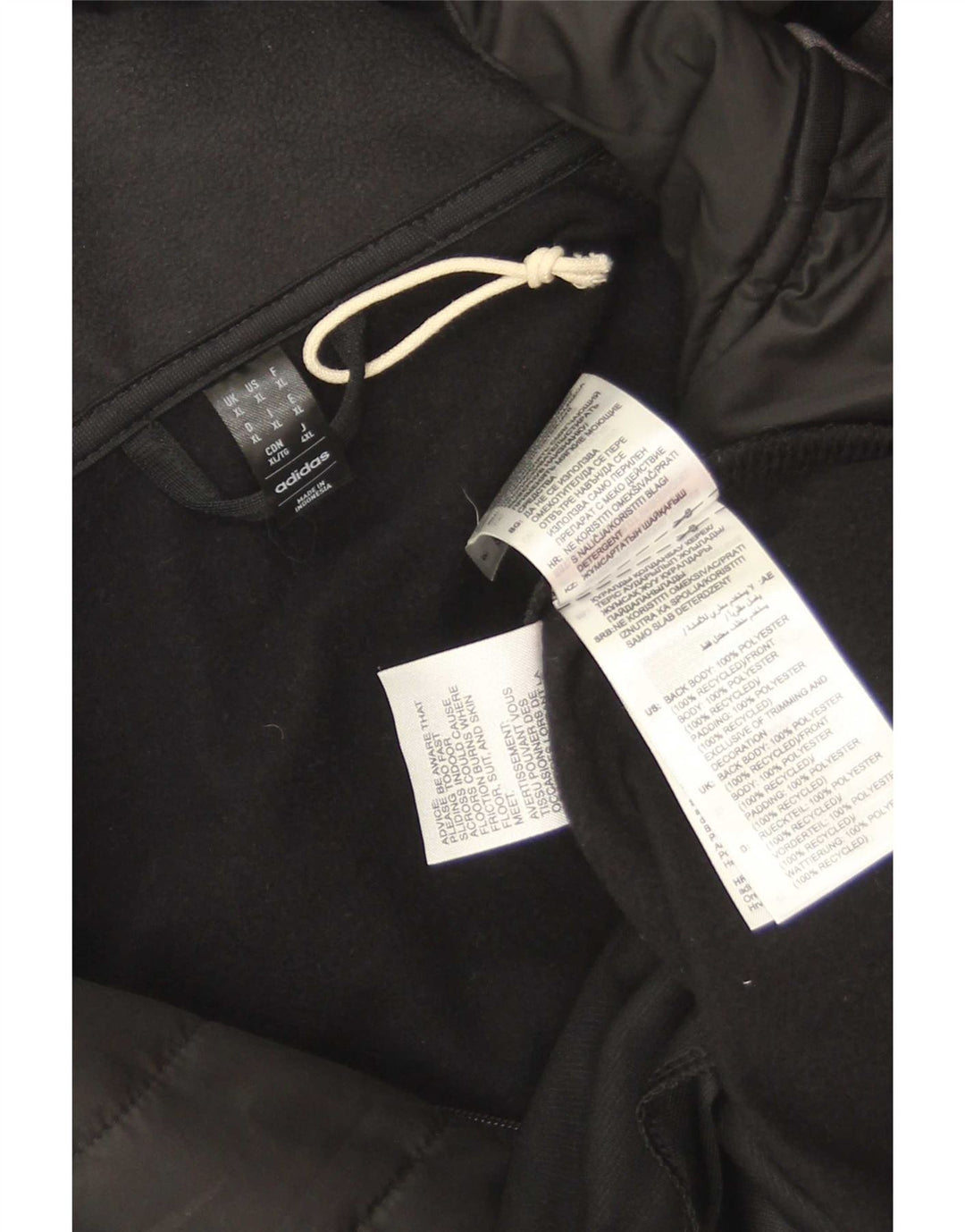 Adidas Mens Aeroready Zip Neck Tracksuit Top Jacket XL Black Polyester