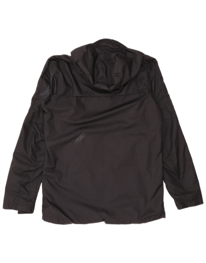 Nike Mens Dri Fit Hooded Rain Jacket UK 38 Medium Black Polyester