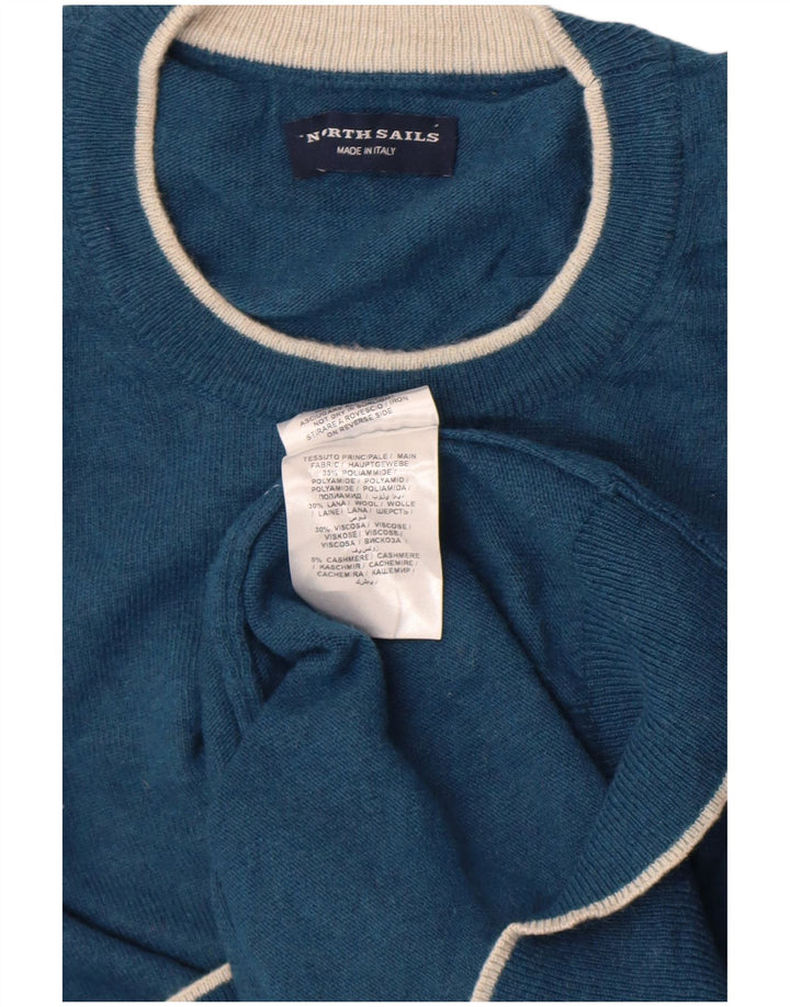 North Sails Mens Crew Neck Jumper Sweater Large Blue Polyamide