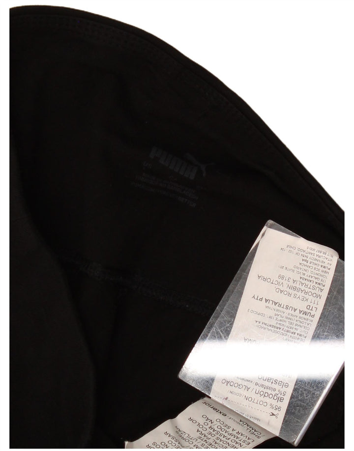 PUMA Womens Graphic Leggings UK 14 Large Black Cotton