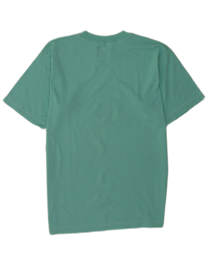 Vagabond Mens Graphic T-Shirt Top Small Turquoise Cotton