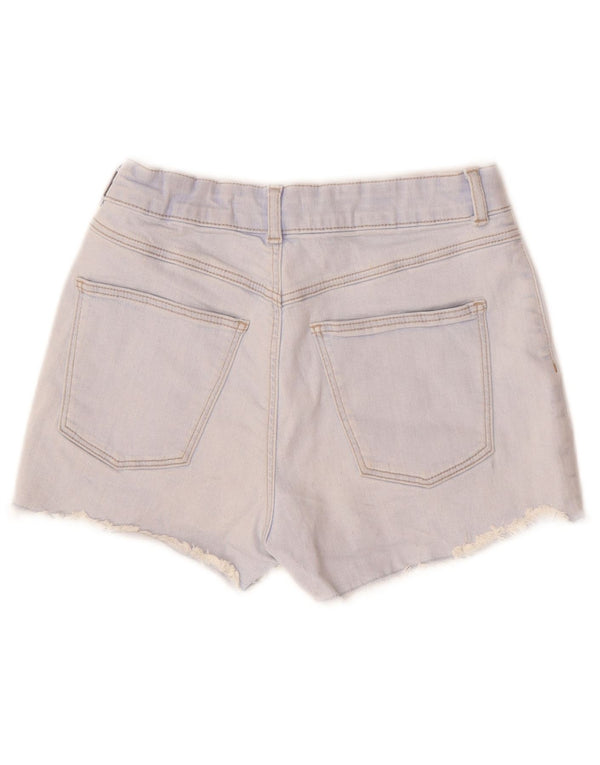 ZARA Girls High Waist Denim Shorts 13-14 Years W26 Blue