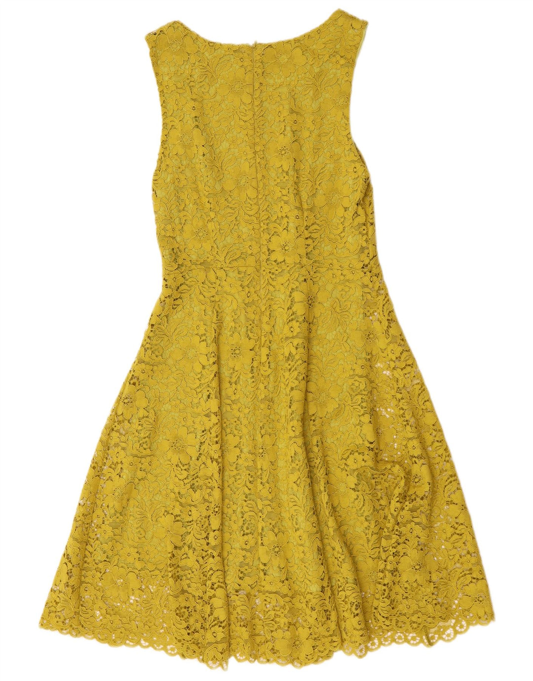 Sandro Ferrone Womens Sleeveless A-Line Dress IT 42 Medium Yellow Floral