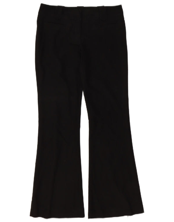 Topshop Womens Flare Chino Trousers UK 8 Small W29 L28 Black Polyester