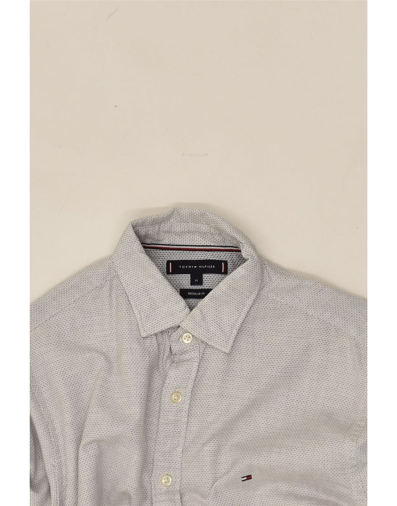 TOMMY HILFIGER Mens Regular Fit Shirt Medium Grey Cotton | Vintage Tommy Hilfiger | Thrift | Second-Hand Tommy Hilfiger | Used Clothing | Messina Hembry 