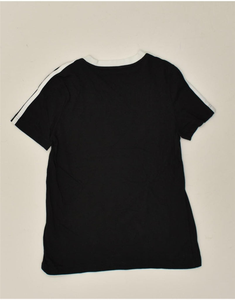 ADIDAS Boys T-Shirt Top 11-12 Years Medium Black Cotton | Vintage Adidas | Thrift | Second-Hand Adidas | Used Clothing | Messina Hembry 