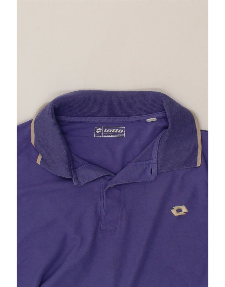 LOTTO Mens Polo Shirt Large Purple Cotton Vintage Lotto and Second-Hand Lotto from Messina Hembry 