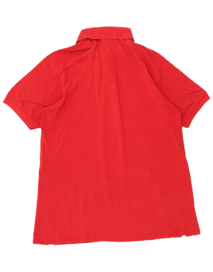 Lacoste Mens Short Sleeve Polo Shirt Size 4 Medium Red Cotton Classic