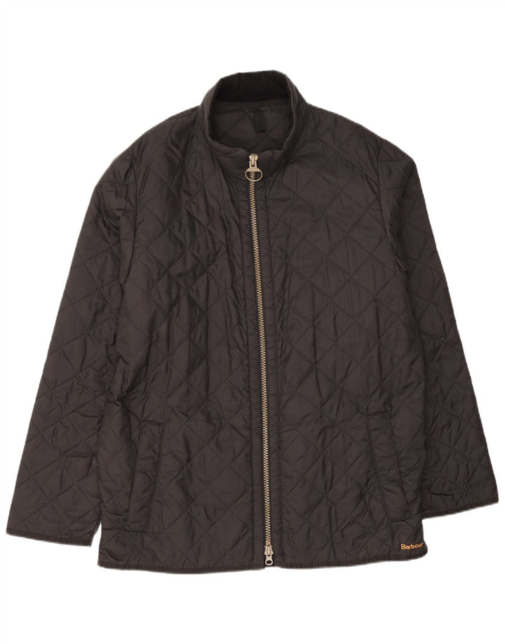Barbour Mens Quilted Jacket UK 38 Medium Black Polyamide