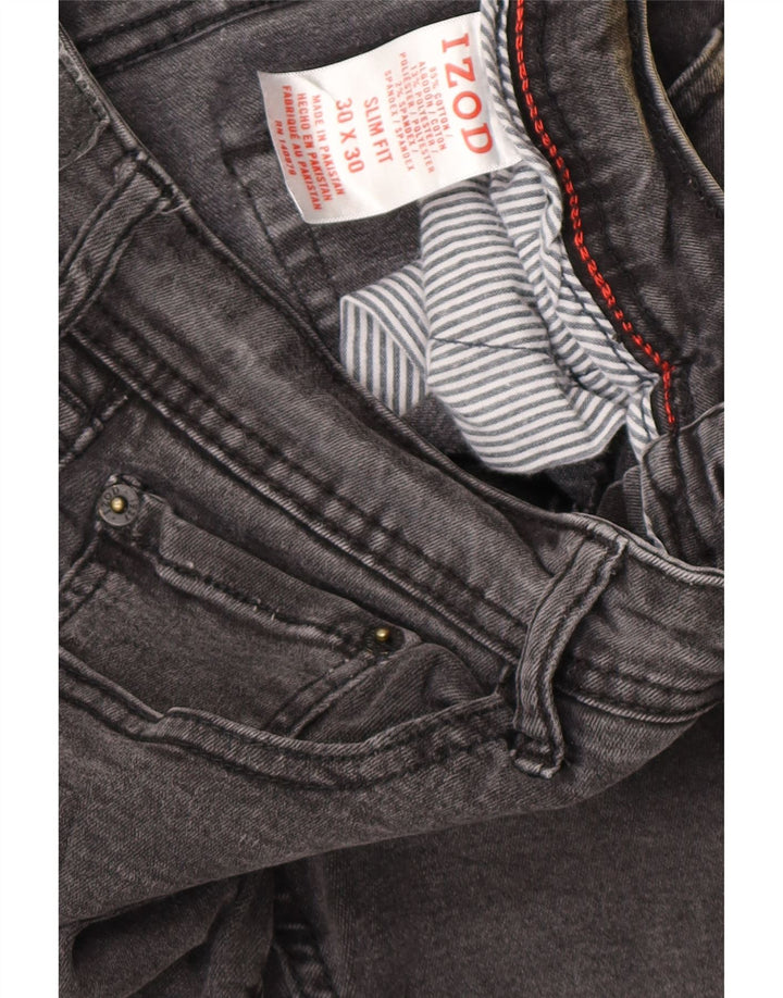 IZOD Mens Slim Jeans W30 L30 Grey Cotton Vintage Izod and Second-Hand Izod from Messina Hembry 