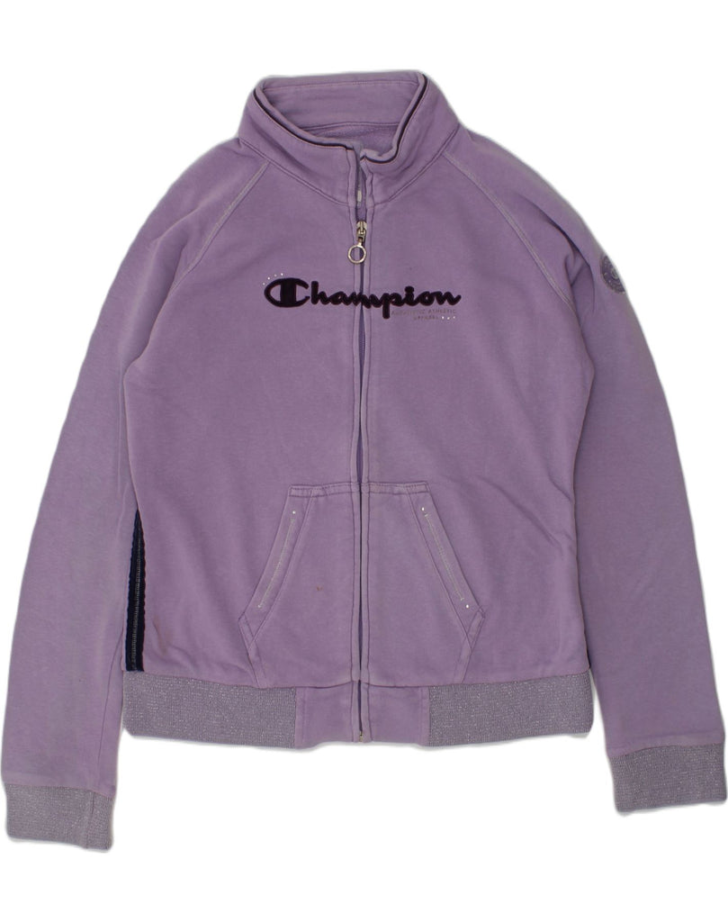 CHAMPION Girls Graphic Tracksuit Top Jacket 11-12 Years Large Purple | Vintage Champion | Thrift | Second-Hand Champion | Used Clothing | Messina Hembry 