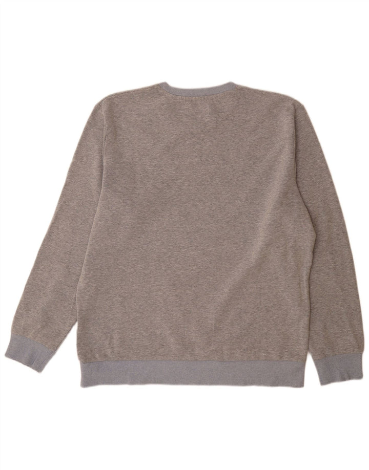 Jack & Jones Mens Graphic Sweatshirt Jumper 2XL Grey Flecked Polyester