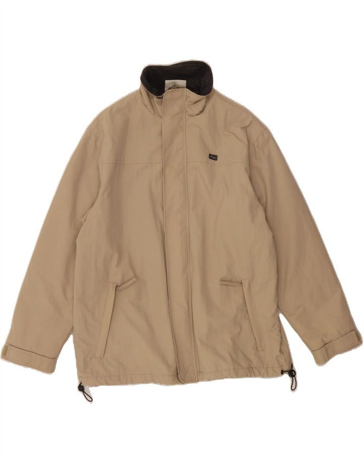 ASICS Mens Windbreaker Jacket UK 38 Medium Beige Nylon Vintage Asics and Second-Hand Asics from Messina Hembry 