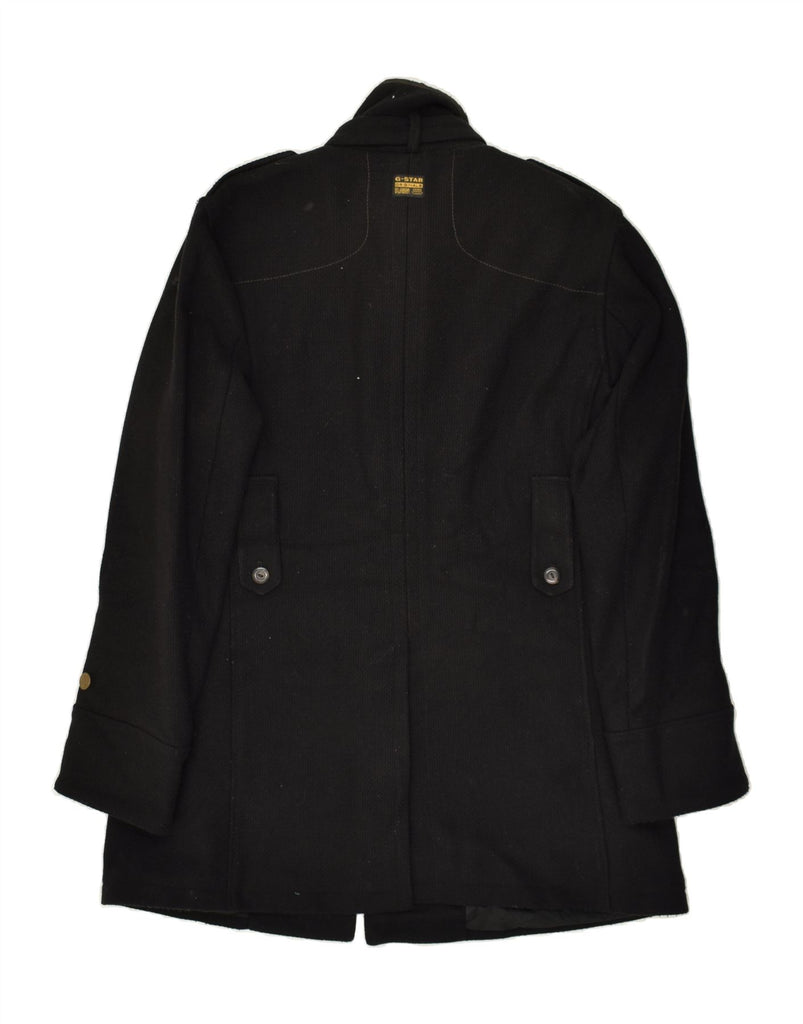G STAR Mens Overcoat UK 42 XL Black Wool | Vintage G Star | Thrift | Second-Hand G Star | Used Clothing | Messina Hembry 