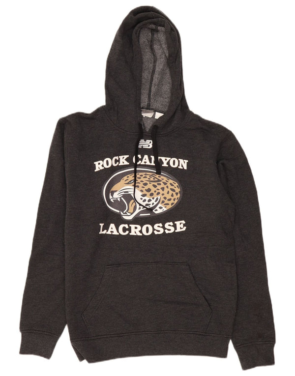 New Balance Mens Rock Canyon Lacrosse Graphic Hoodie Jumper Medium Grey