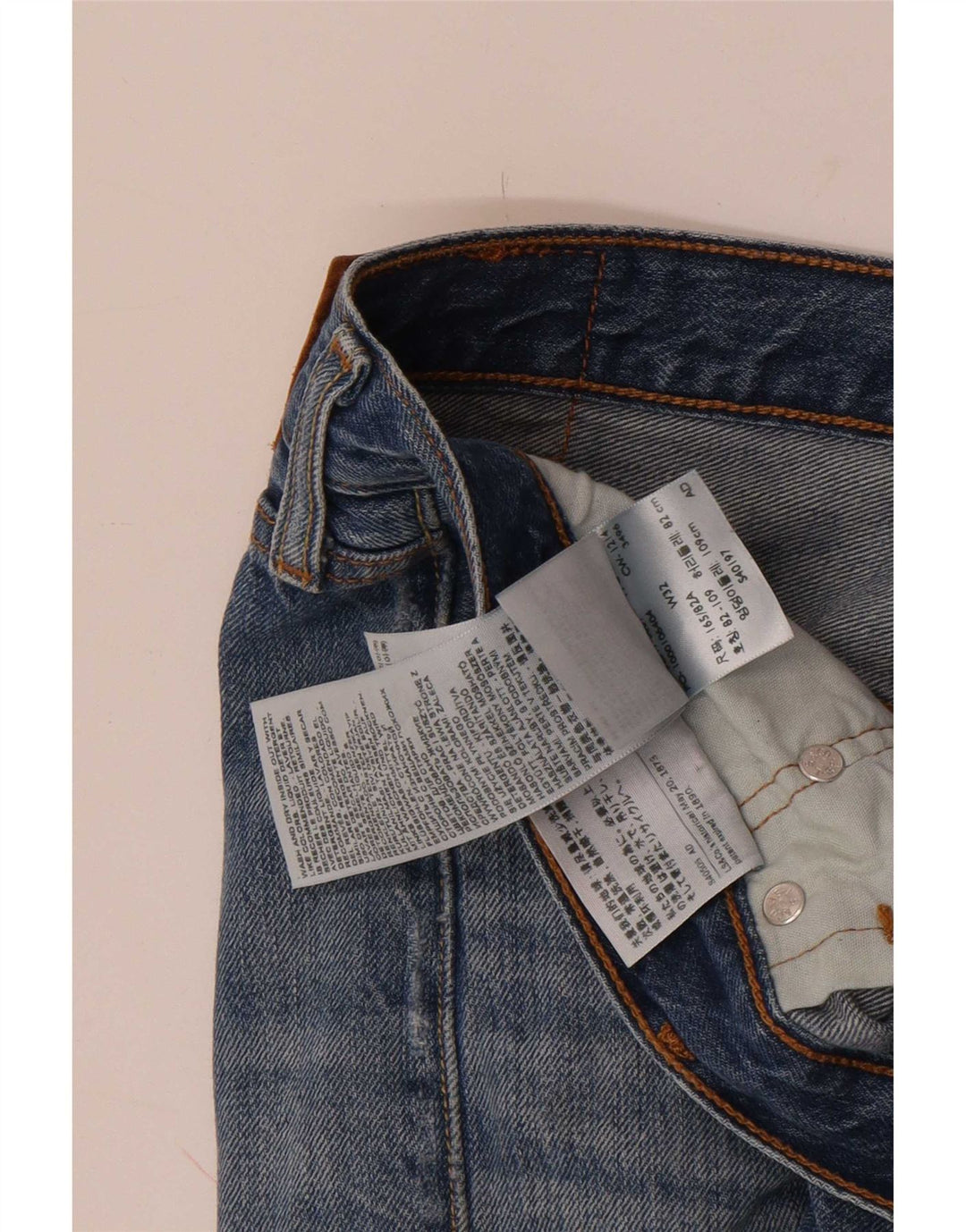 Levi's Womens 501 Denim Shorts W32 Large Blue Cotton