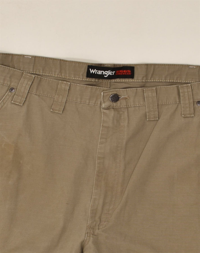 WRANGLER Mens Straight Casual Trousers W46 L30  Beige Cotton | Vintage Wrangler | Thrift | Second-Hand Wrangler | Used Clothing | Messina Hembry 