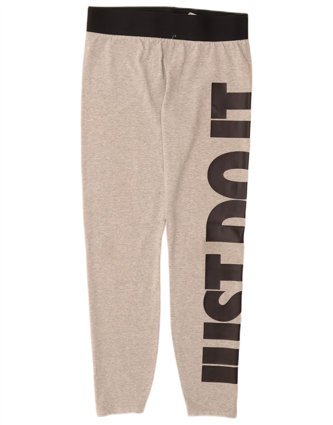 NIKE Womens Graphic Leggings UK 16 Large  Grey Cotton