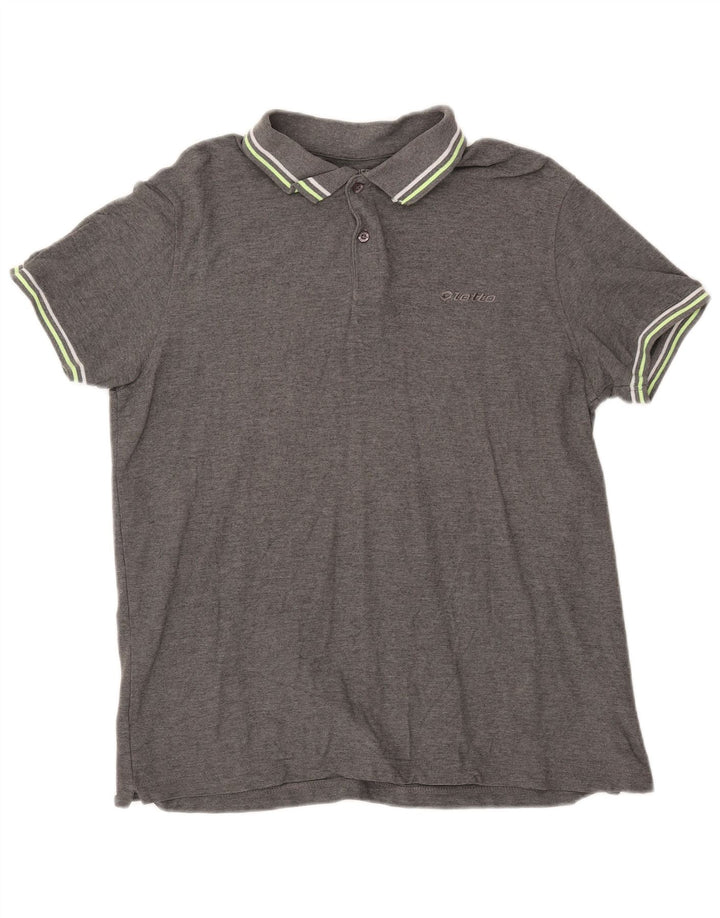LOTTO Mens Polo Shirt XL Grey