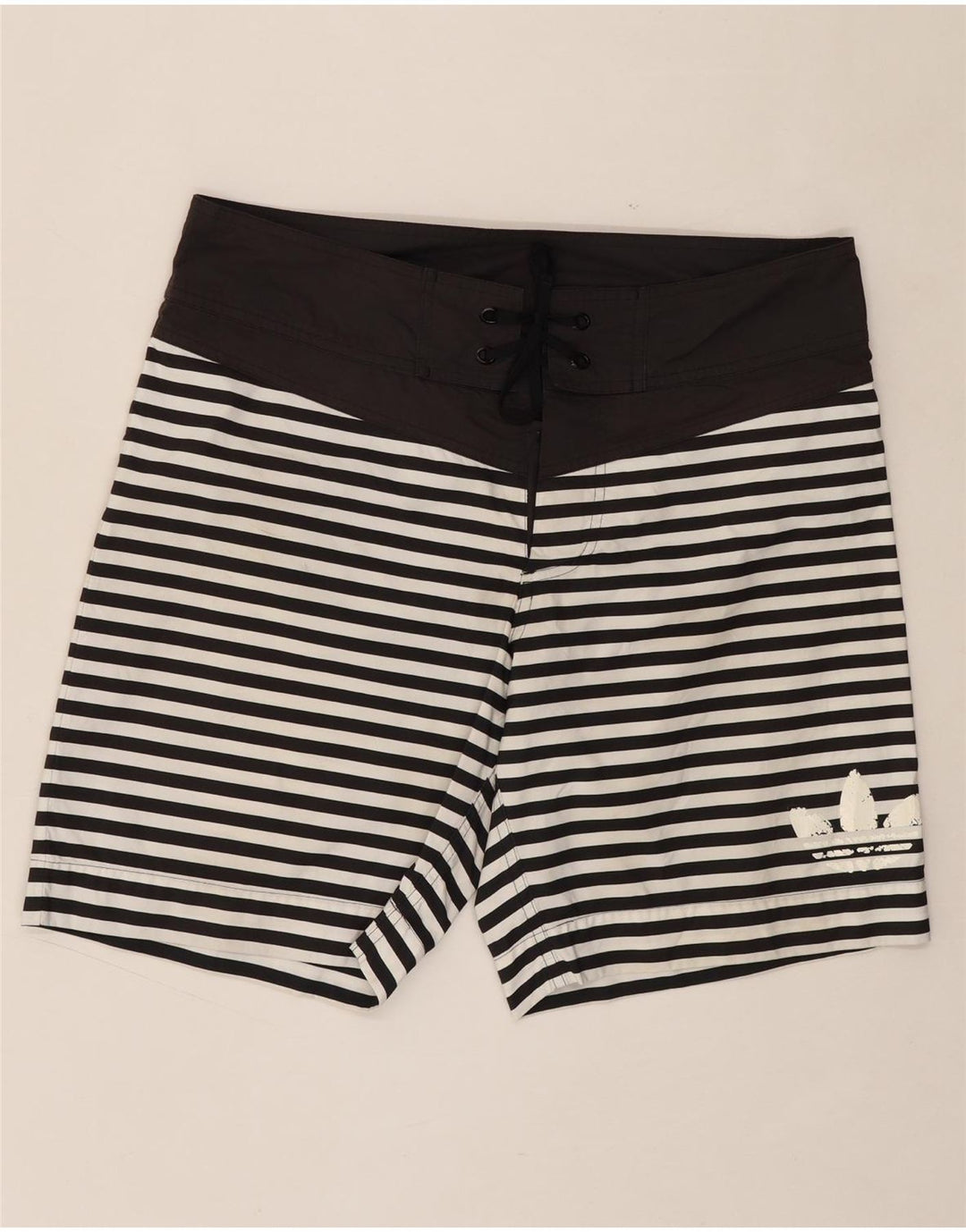 ADIDAS Mens Swimming Shorts Medium  Black Striped Polyester Vintage Adidas and Second-Hand Adidas from Messina Hembry 