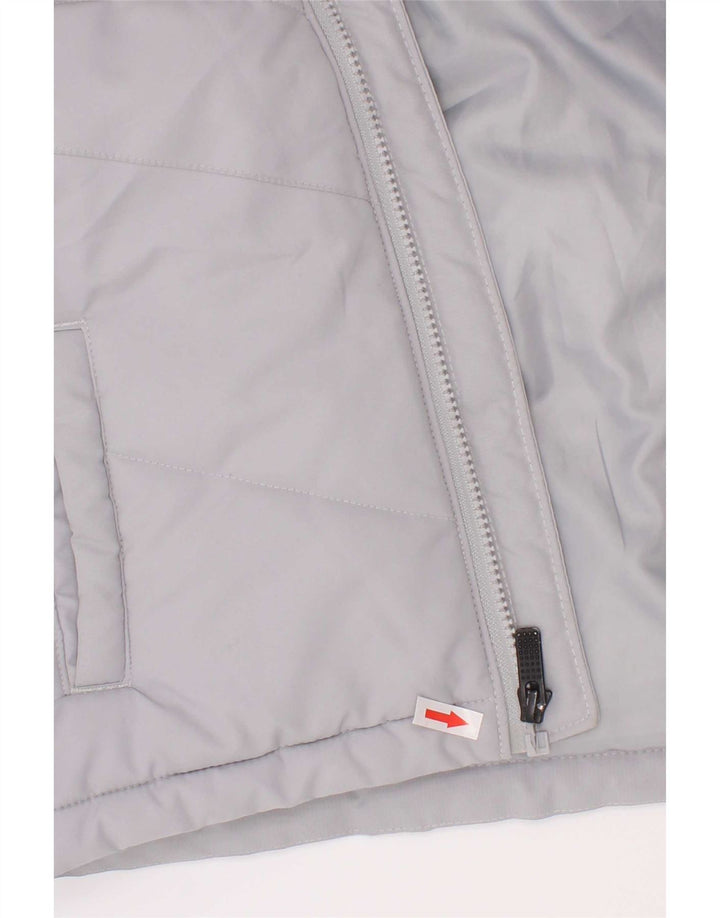 Nike Boys Hooded Padded Jacket 5-6 Years Medium Grey Polyester